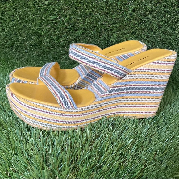 NINE WEST NEW Platform Wedge Sandals Size 8 1/2 M - Picture 4 of 16